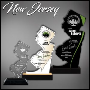 New Jersey Acrylic State Shaped Award