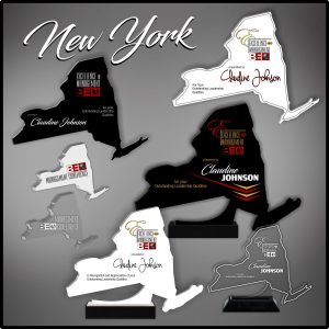 New York Acrylic State Shaped Award