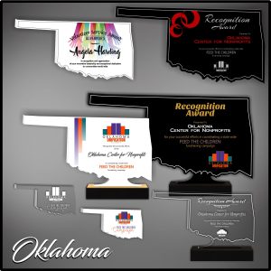 Oklahoma Acrylic State Shaped Award