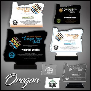 Oregon Acrylic State Shaped Award