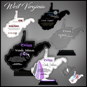 West Virginia Acrylic State Shaped Award