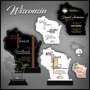 Wisconsin Acrylic State Shaped Award